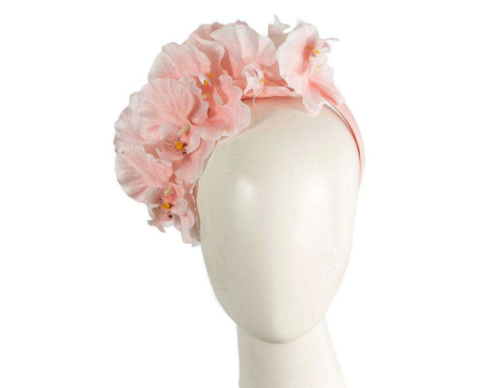 Bespoke pink orchid flower headband by Fillies Collection - Hats From OZ UK | CU391PI Bespoke pink orchid flower headband by Fillies Collection - Hats From OZ UK