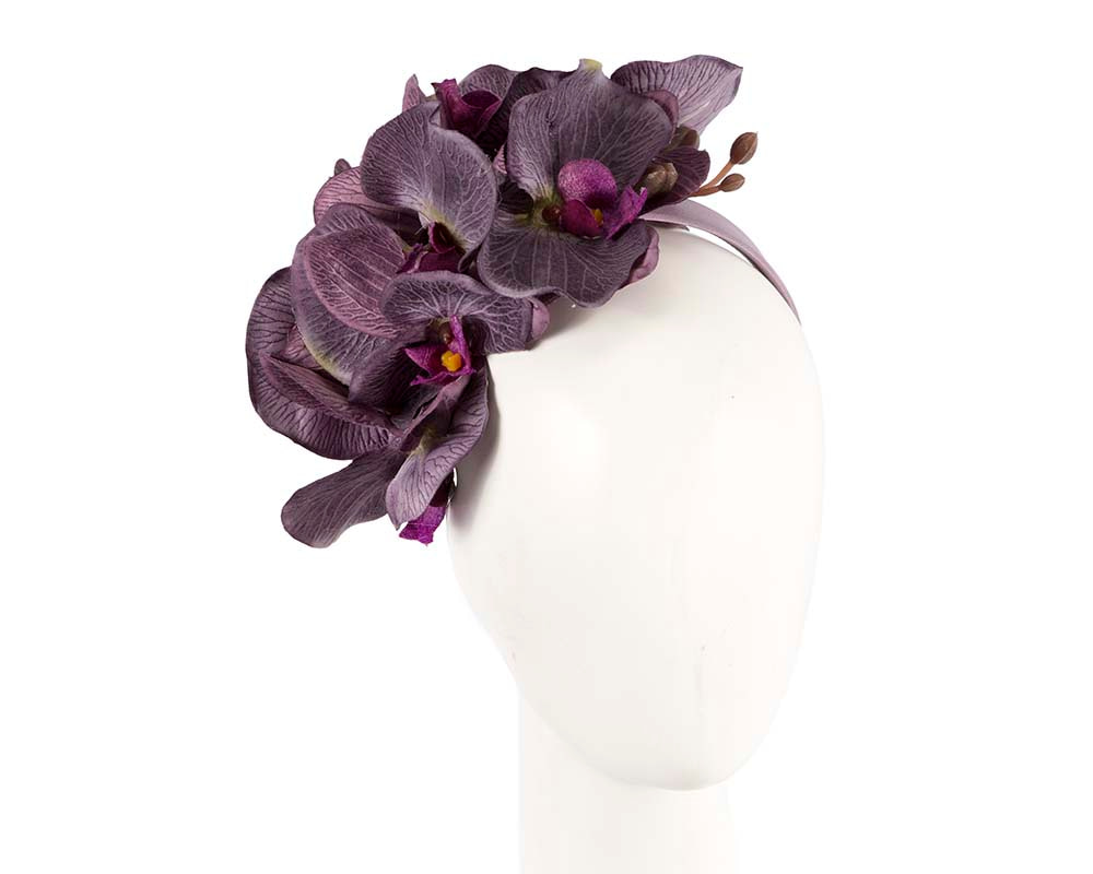 Bespoke purple orchid flower headband by Fillies Collection - Hats From OZ UK