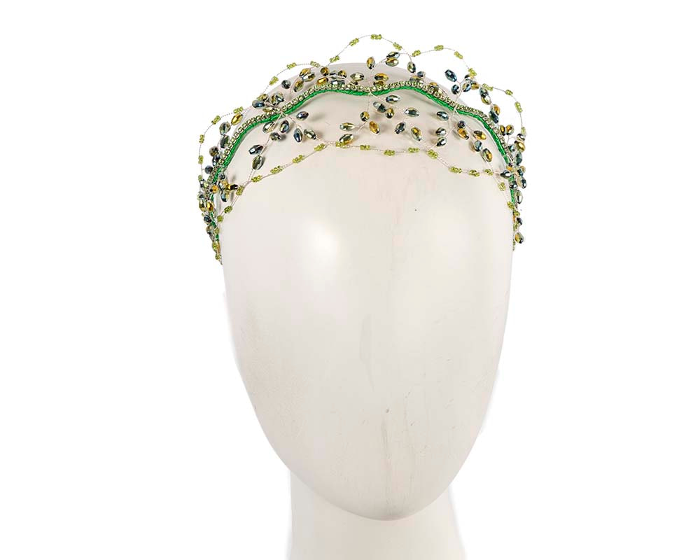 Exclusive green headband fascinator by Cupids Millinery CU428 - Hats From OZ UK