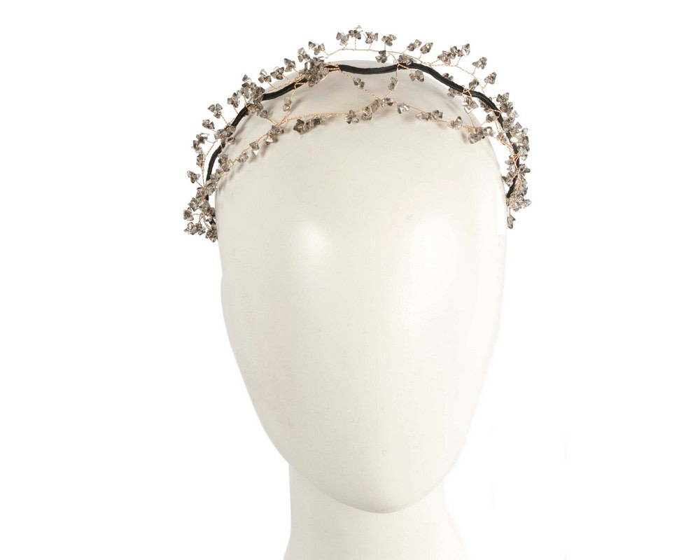 Exclusive grey headband fascinator by Cupids Millinery - Hats From OZ UK