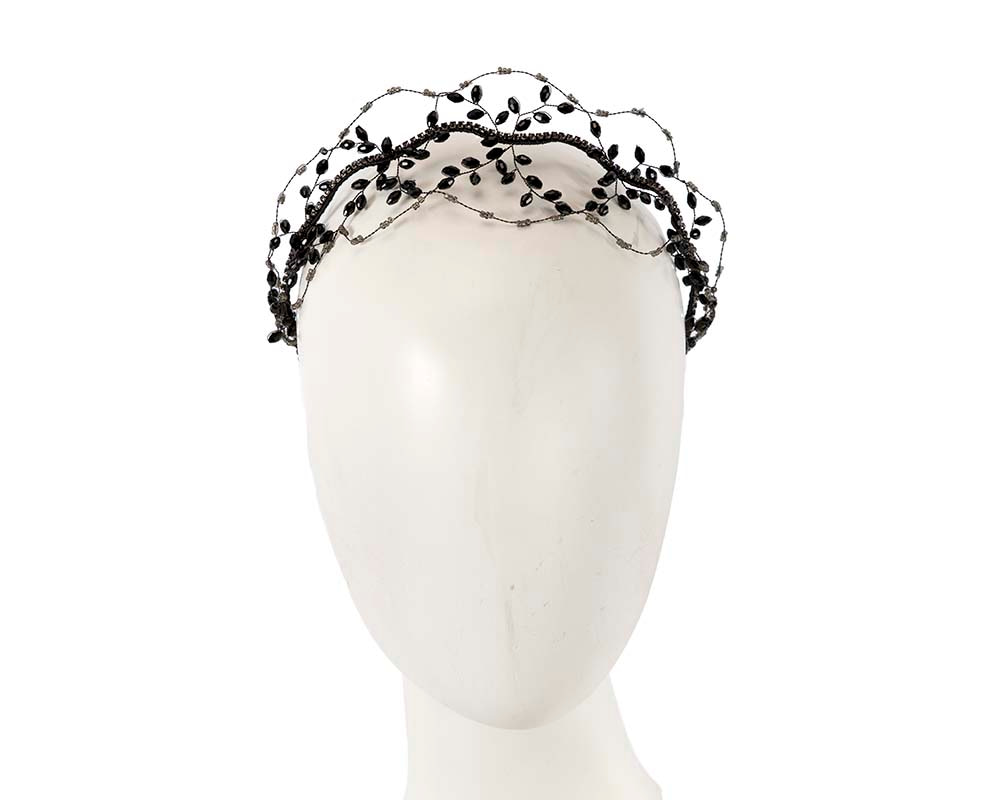 Exclusive black headband fascinator by Cupids Millinery CU428 - Hats From OZ UK