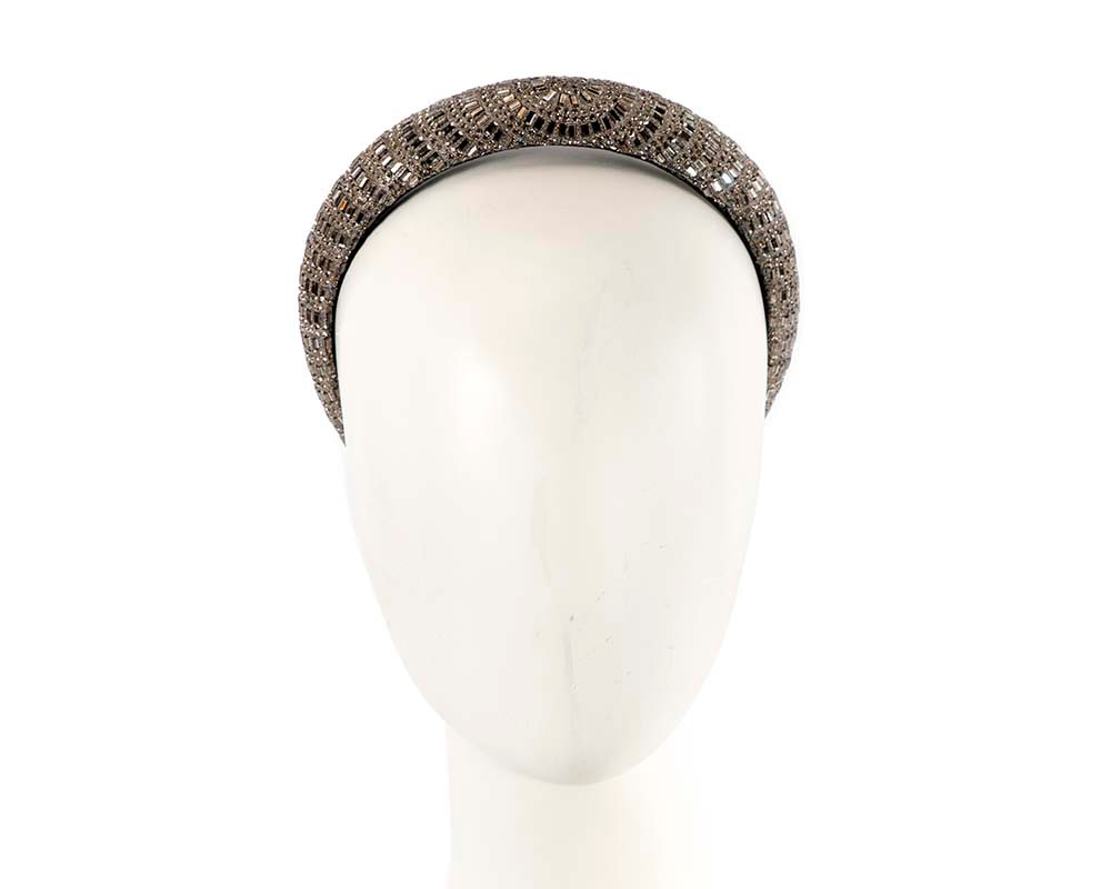 Black crystal covered fascinator headband by Max Alexander - Hats From OZ UK