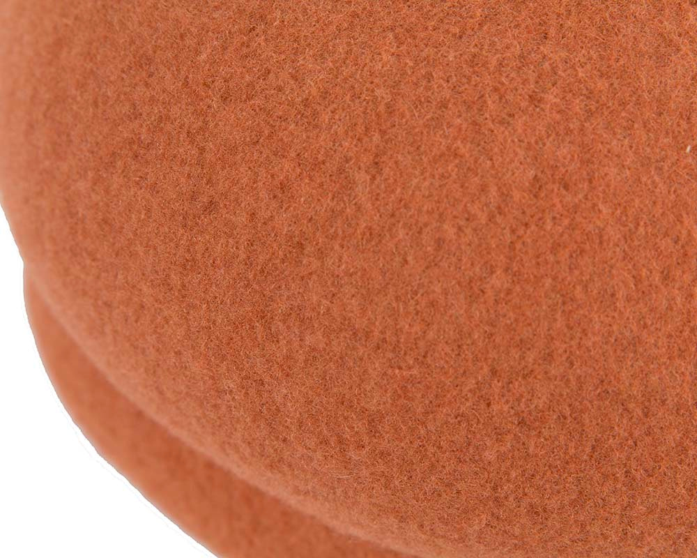 Orange felt short beak beret - Hats From OZ UK Orange felt short beak beret - Image 3