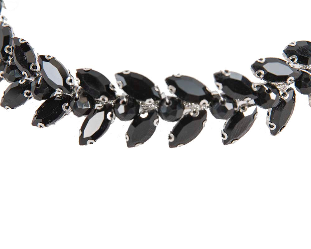 Petite black crystal headband fascinator CU447 - Hats From OZ UK Petite black crystal headband fascinator CU447 - Image 3