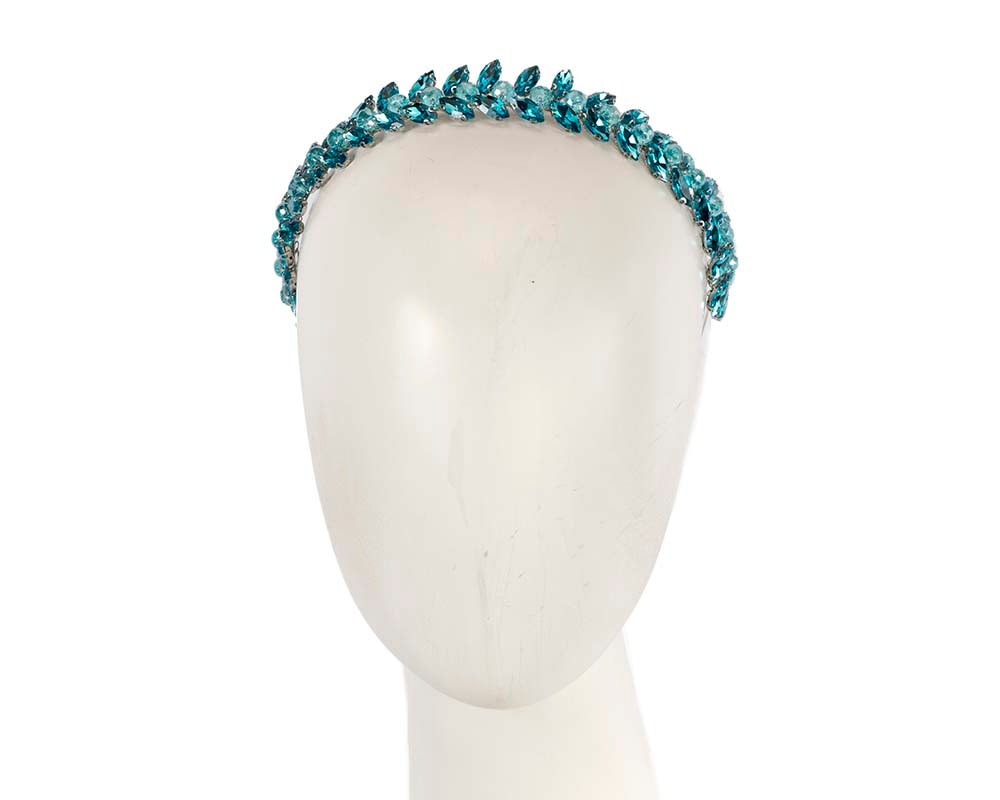 Petite turquoise crystal headband fascinator - Hats From OZ UK | CU447TQ Petite turquoise crystal headband fascinator - Hats From OZ UK
