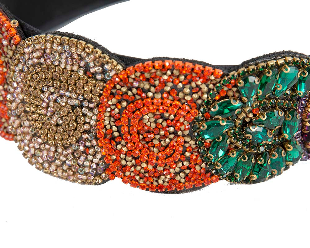 Unusual multi-tone headband fascinator CU448OR - Hats From OZ UK Unusual multi-tone headband fascinator CU448OR - Image 3