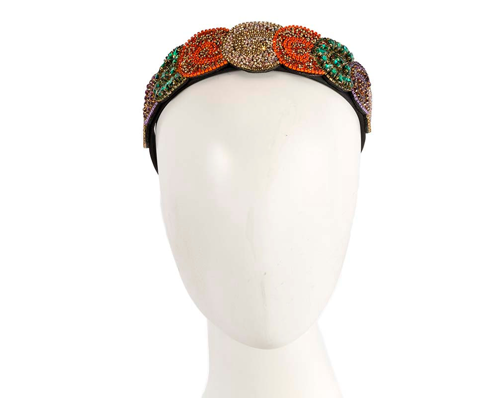 Unusual multi-tone headband fascinator CU448OR - Hats From OZ UK | CU448OR Unusual multi-tone headband fascinator CU448OR - Hats From OZ UK