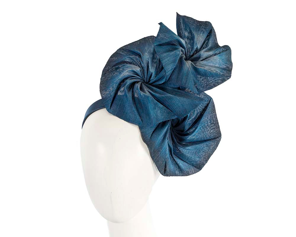 Exclusive navy fascinator by Cupids Millinery Melbourne - Hats From OZ UK | CU461 Exclusive navy fascinator by Cupids Millinery Melbourne - Hats From OZ UK