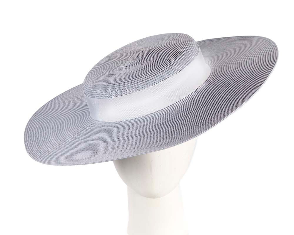 Wide brim light blue boater hat - Hats From OZ UK