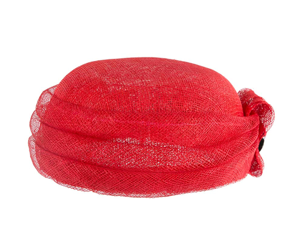 Large red sinamay beret hat - Hats From OZ UK Large red sinamay beret hat - Image 2