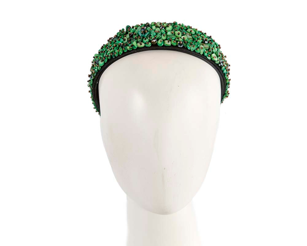 Green stones fascinator headband by Max Alexander - Hats From OZ UK | CU514GRN Green stones fascinator headband by Max Alexander - Hats From OZ UK