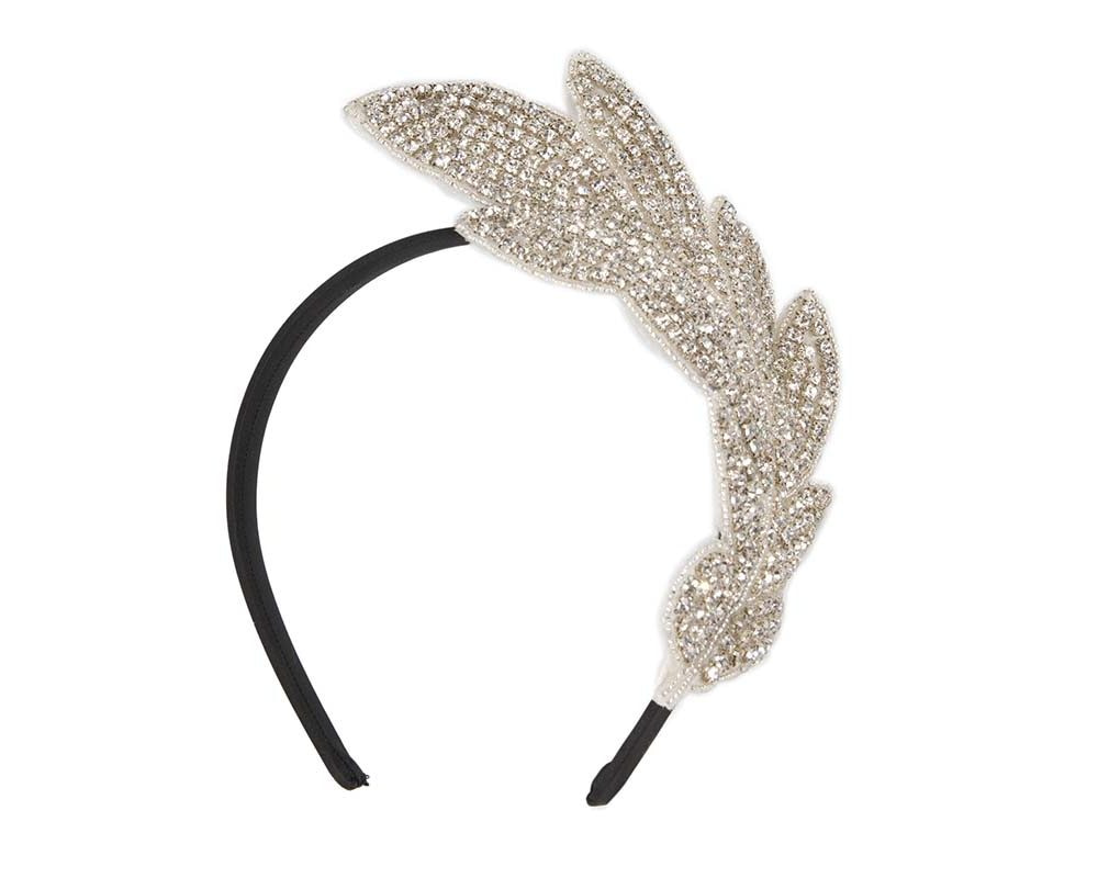 Bespoke sparkling silver fascinator by Cupids Millinery - Hats From OZ UK Bespoke sparkling silver fascinator by Cupids Millinery - Image 2