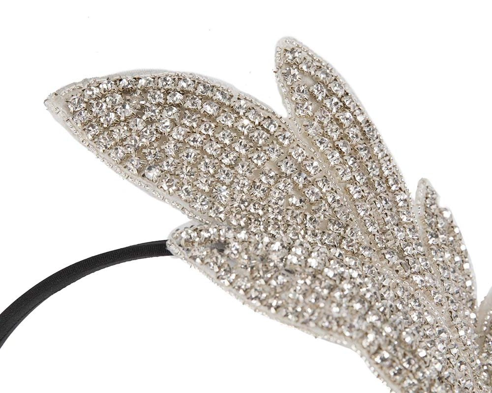 Bespoke sparkling silver fascinator by Cupids Millinery - Hats From OZ UK Bespoke sparkling silver fascinator by Cupids Millinery - Image 3