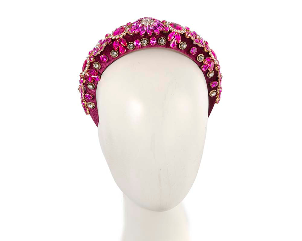 Fuchsia fascinator headband by Cupids Millinery - Hats From OZ UK | CU546F Fuchsia fascinator headband by Cupids Millinery - Hats From OZ UK