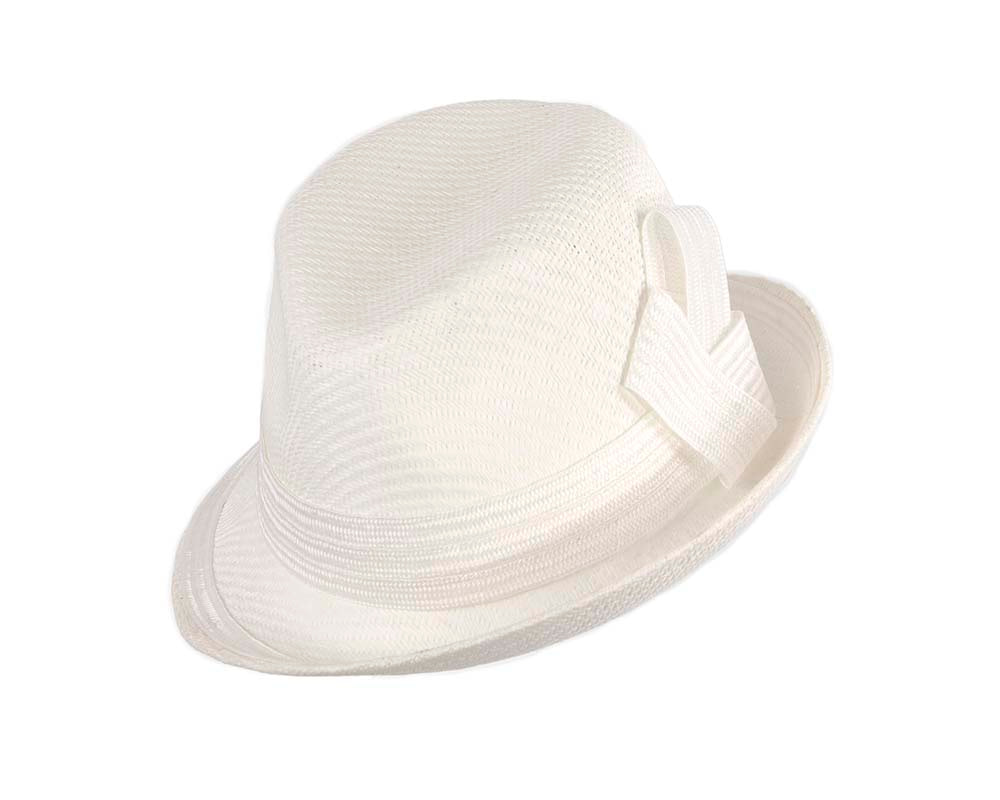 White ladies trilby hat by Max Alexander CU557 - Hats From OZ UK White ladies trilby hat by Max Alexander CU557 - Image 2