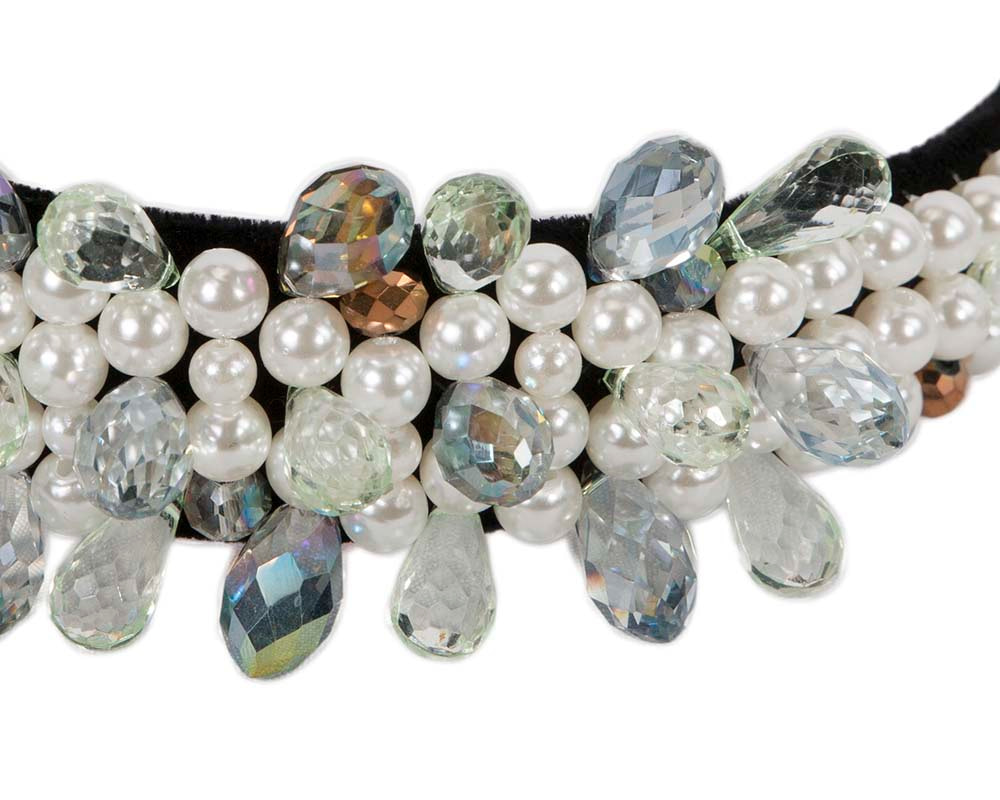 Aqua crystal headband by Cupids Millinery - Hats From OZ UK Aqua crystal headband by Cupids Millinery - Image 3