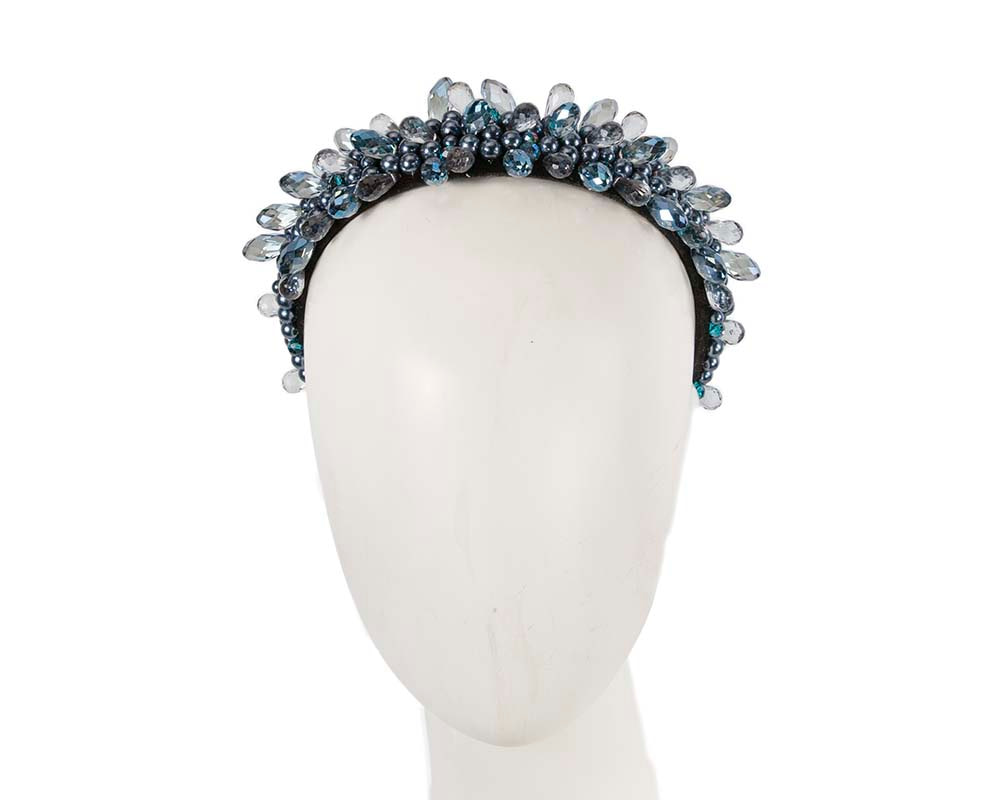 Blue crystal headband by Cupids Millinery - Hats From OZ UK | CU588BL Blue crystal headband by Cupids Millinery - Hats From OZ UK