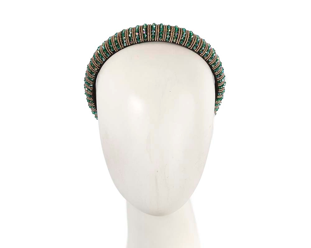 Green crystal headband by Cupids Millinery CU597 - Hats From OZ UK | CU597 Green crystal headband by Cupids Millinery CU597 - Hats From OZ UK