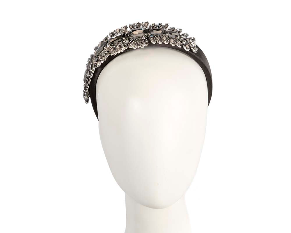 Black crystal fascinator headband by Cupids Millinery - Hats From OZ UK