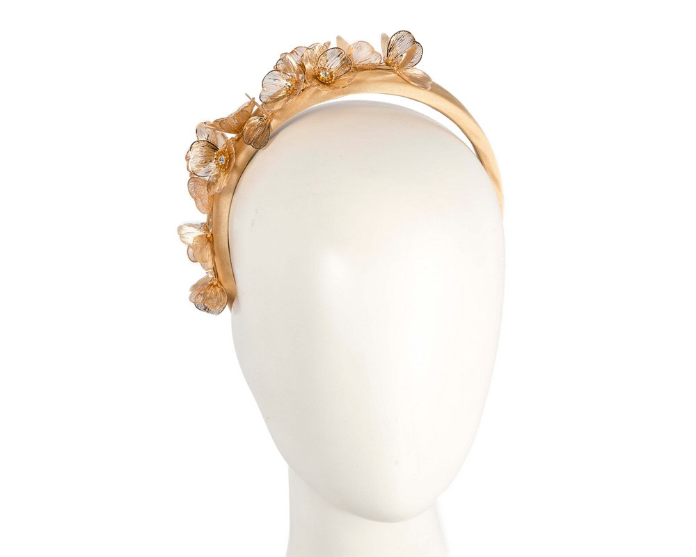 Fashion gold fascinator headband by Max Alexander - Hats From OZ UK | J451GLD Fashion gold fascinator headband by Max Alexander - Hats From OZ UK