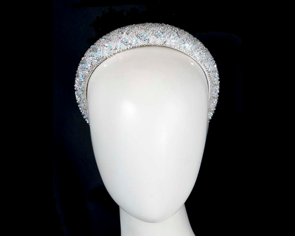 Shiny white headband - Hats From OZ UK | CU679WHT Shiny white headband - Hats From OZ UK