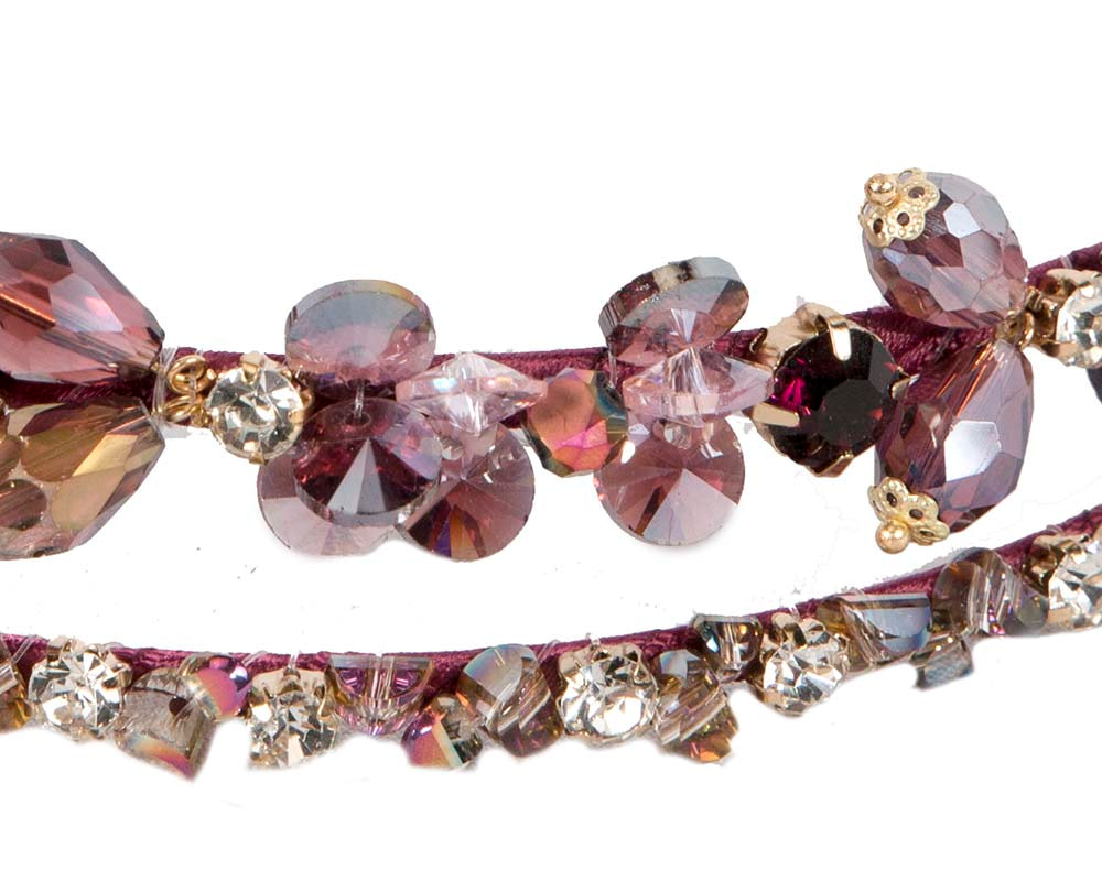 Thin and shiny purple fascinator headband - Hats From OZ UK Thin and shiny purple fascinator headband - Image 3