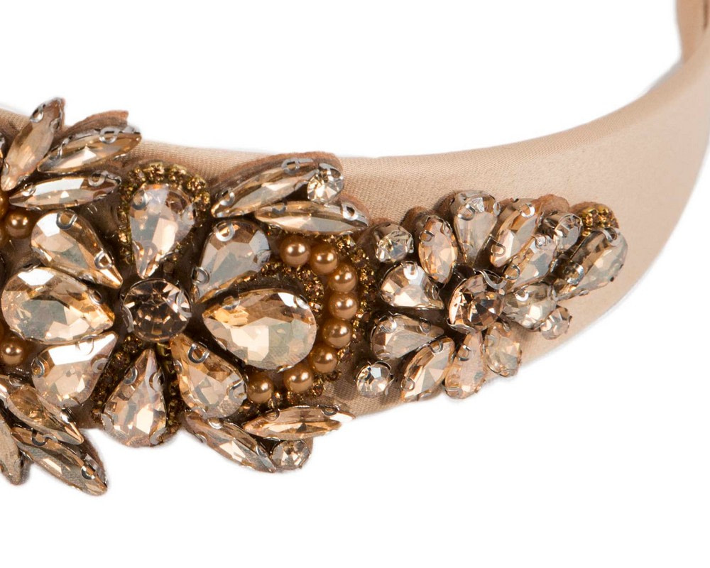 Gold flower fascinator headband jewelry CU720 - Hats From OZ UK Gold flower fascinator headband jewelry CU720 - Image 3