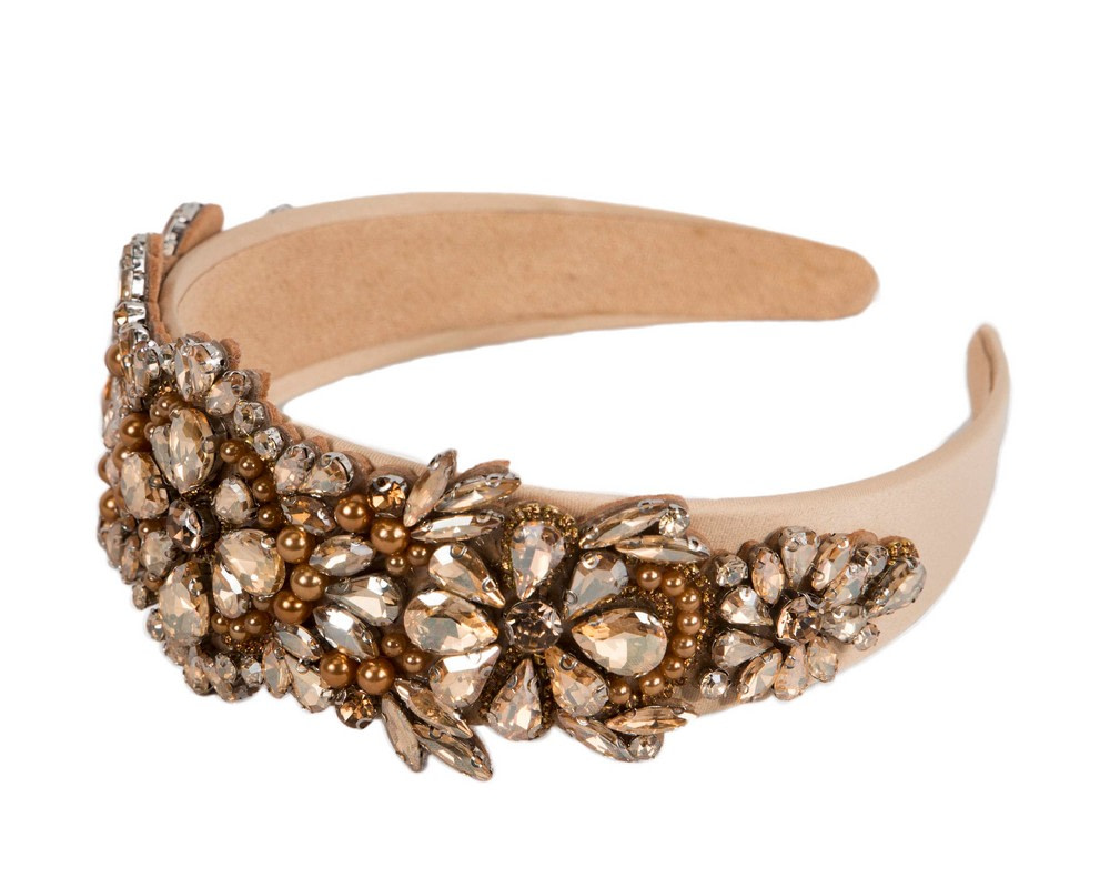 Gold flower fascinator headband jewelry CU720 - Hats From OZ UK Gold flower fascinator headband jewelry CU720 - Image 2