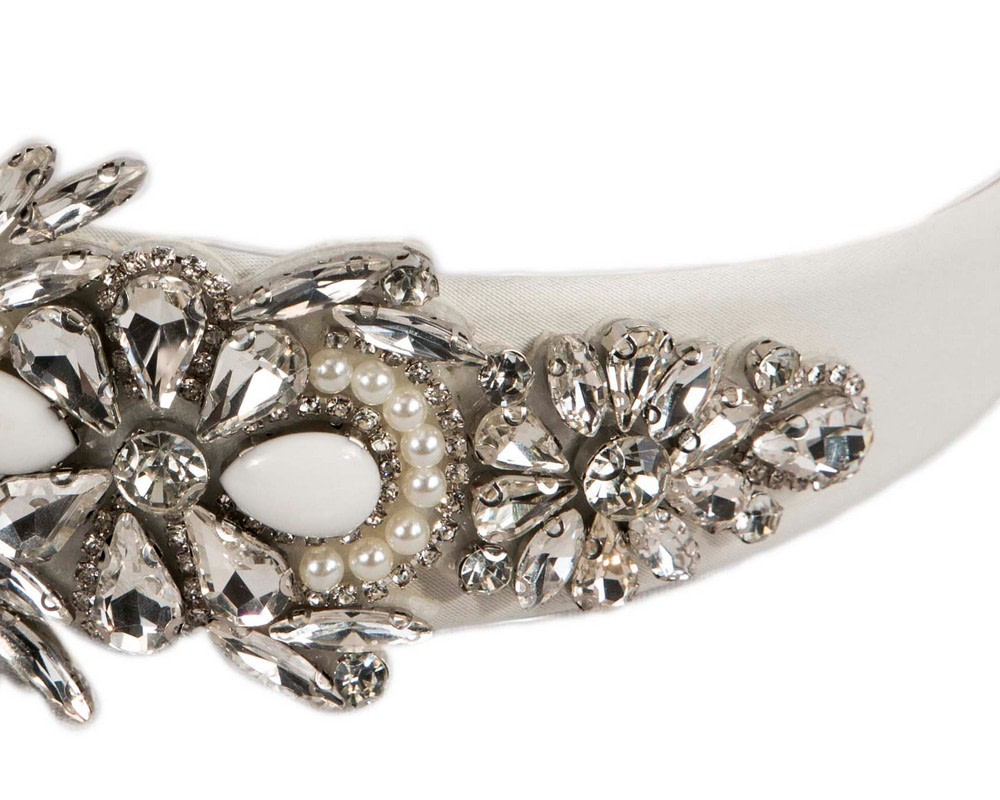 Silver flower fascinator headband jewelry CU720 - Hats From OZ UK Silver flower fascinator headband jewelry CU720 - Image 3