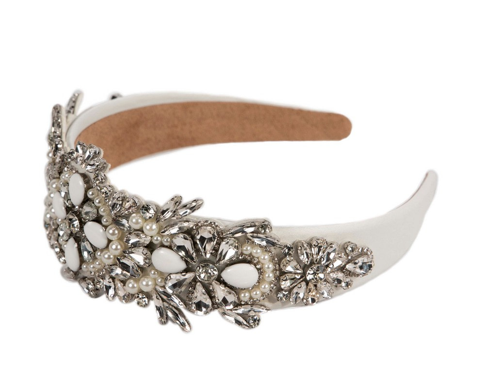 Silver flower fascinator headband jewelry CU720 - Hats From OZ UK Silver flower fascinator headband jewelry CU720 - Image 2