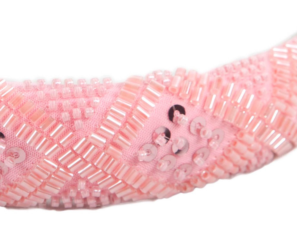 Pink fascinator headband by Max Alexander - Hats From OZ UK Pink fascinator headband by Max Alexander - Image 3