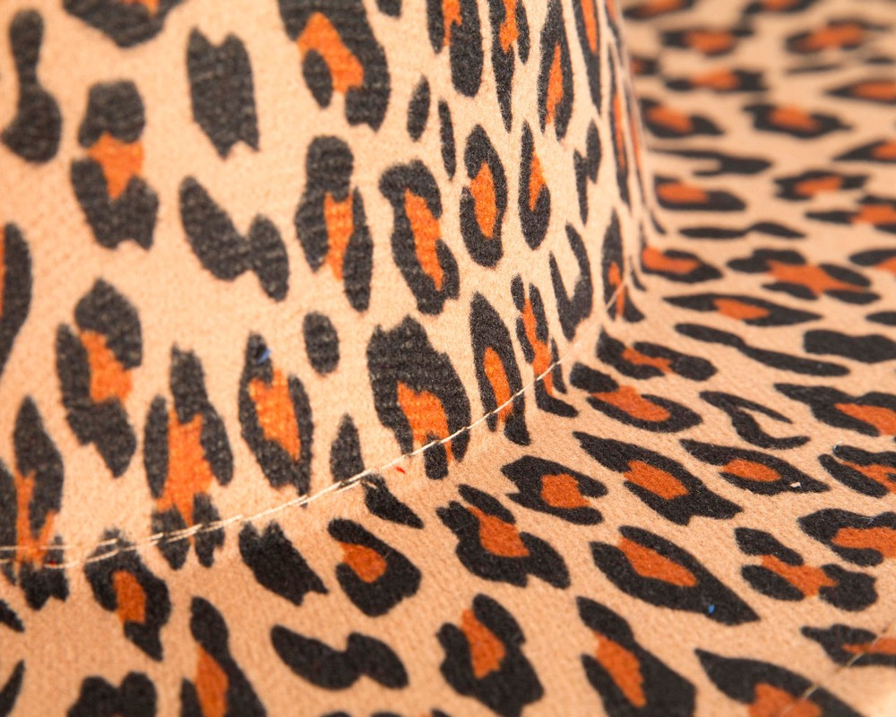 Leopard print flat brim fedora hat - Hats From OZ UK Leopard print flat brim fedora hat - Image 4