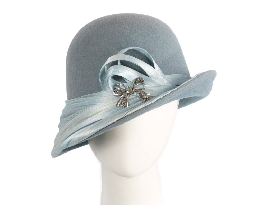 Limited edition petrol blue winter felt hat - Hats From OZ UK