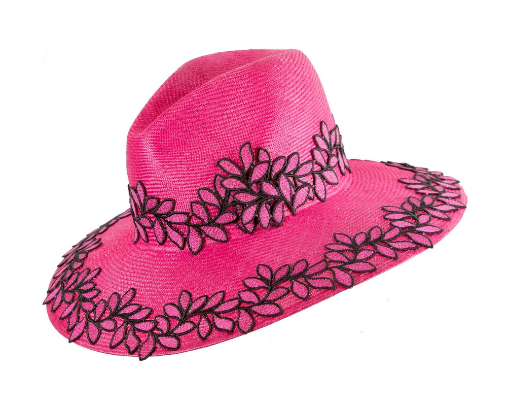 Wide brim ladies summer sisal fedora hat by Cupids Millinery - Hats From OZ UK Wide brim ladies summer sisal fedora hat by Cupids Millinery - Image 2