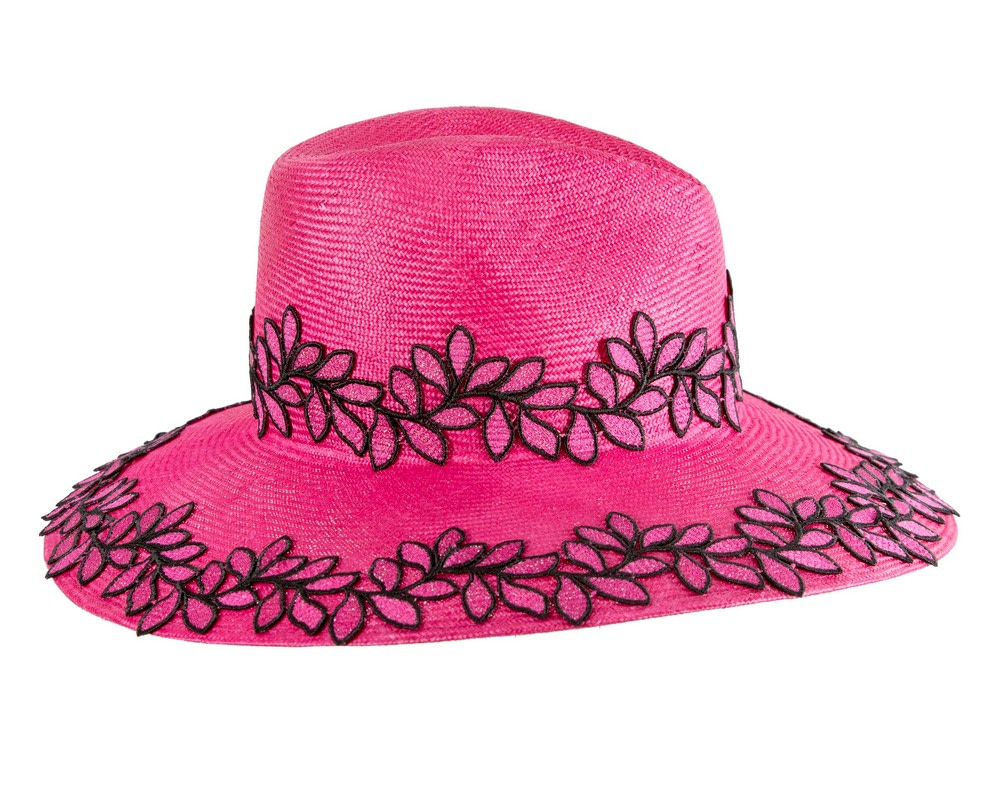 Wide brim ladies summer sisal fedora hat by Cupids Millinery - Hats From OZ UK Wide brim ladies summer sisal fedora hat by Cupids Millinery - Image 4