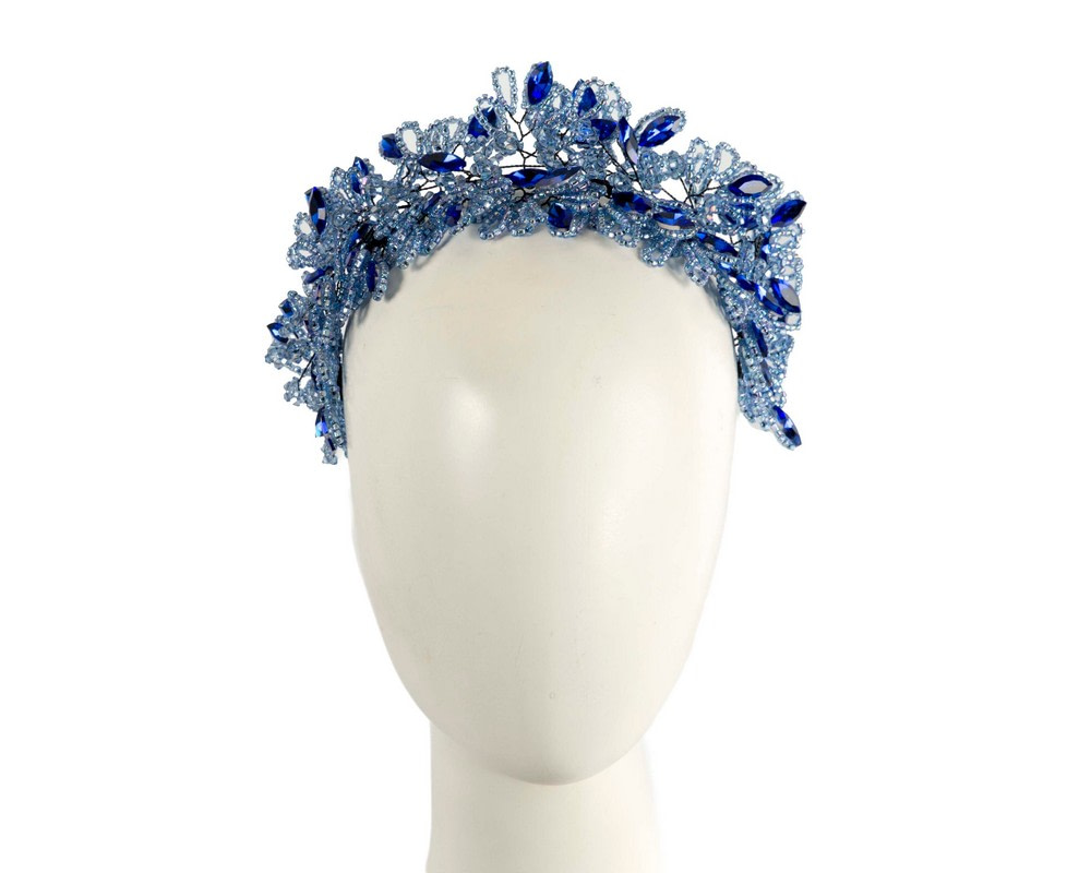 Exclusive blue crystal headband by Cupids Millinery - Hats From OZ UK