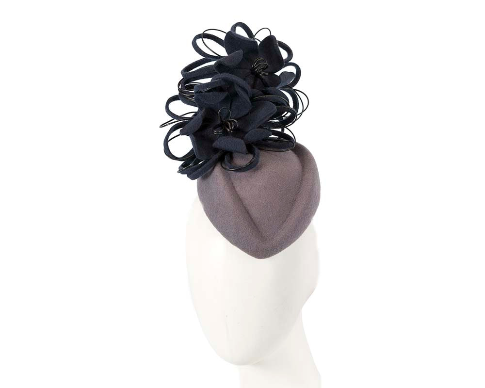 Bespoke winter pillbox fascinator by Fillies Collection - Hats From OZ UK | F594GN Bespoke winter pillbox fascinator by Fillies Collection - Hats From OZ UK