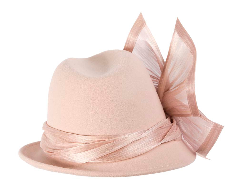 Beige ladies winter fashion felt fedora hat by Fillies Collection F660 - Hats From OZ UK Beige ladies winter fashion felt fedora hat by Fillies Collection F660 - Image 6