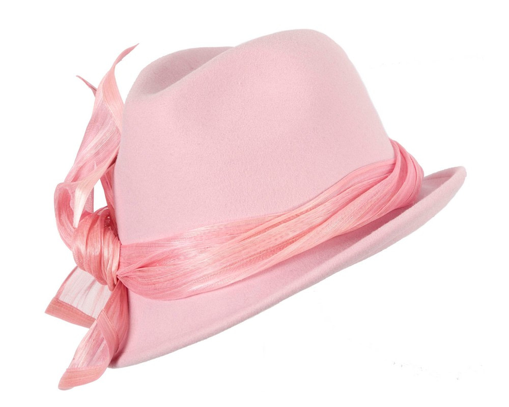 Pink ladies winter fashion felt fedora hat by Fillies Collection - Hats From OZ UK Pink ladies winter fashion felt fedora hat by Fillies Collection - Image 2