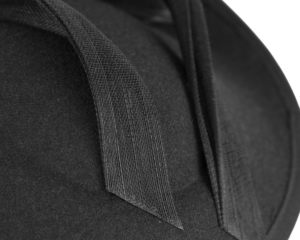 Black plate with bow winter fascinator by Fillies Collection - Hats From OZ UK Black plate with bow winter fascinator by Fillies Collection - Image 6