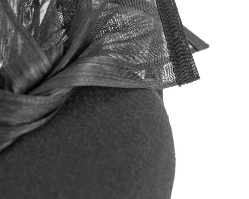 Bespoke black winter racing fascinator by Fillies Collection F662 - Hats From OZ UK Bespoke black winter racing fascinator by Fillies Collection F662 - Image 5