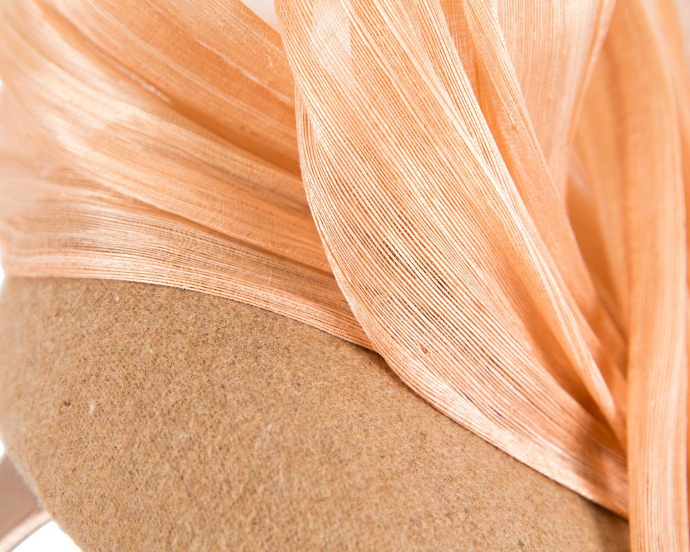 Bespoke beige pillbox with bow by Fillies Collection - Hats From OZ UK Bespoke beige pillbox with bow by Fillies Collection - Image 5