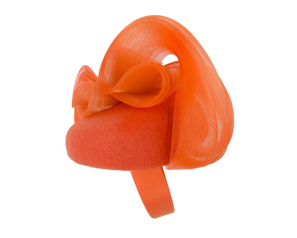 Orange winter racing fascinator by Fillies Collection - Image 3