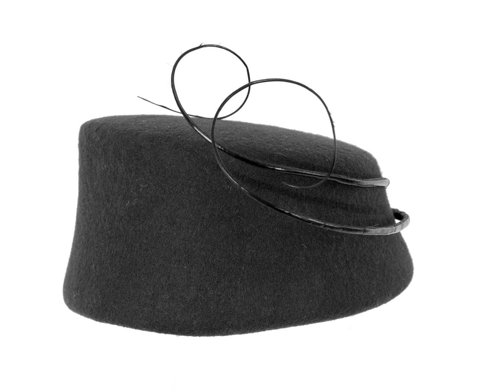 Bespoke black winter racing fascinator by Fillies Collection F675 - Hats From OZ UK Bespoke black winter racing fascinator by Fillies Collection F675 - Image 6