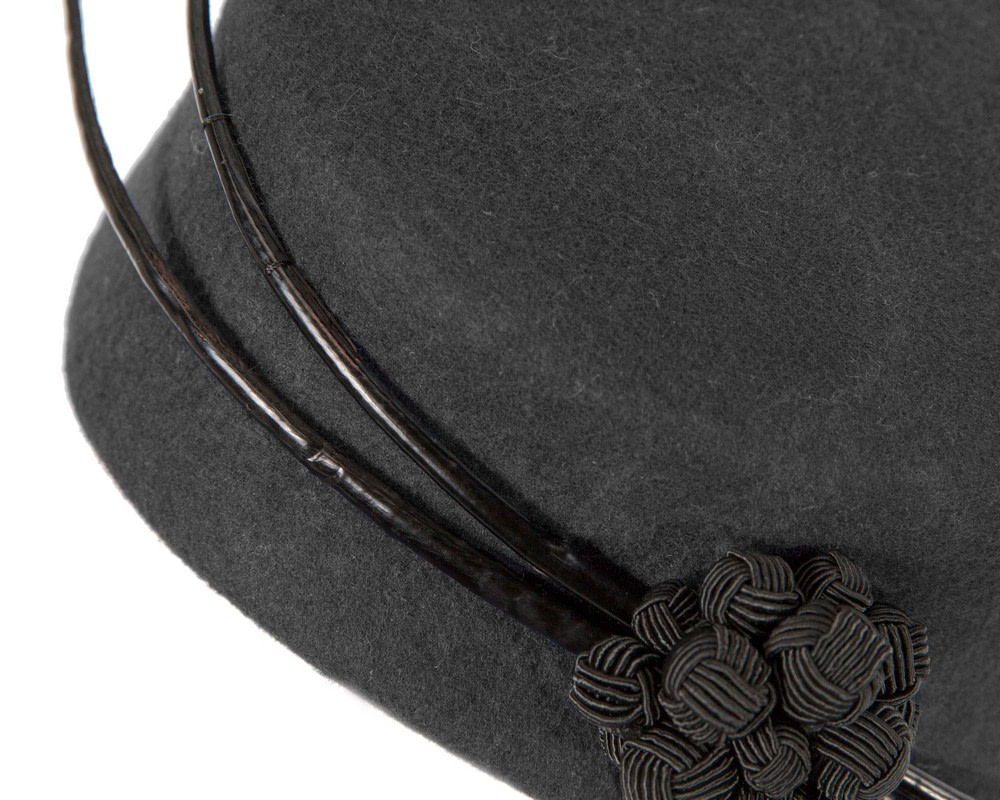 Bespoke black winter racing fascinator by Fillies Collection F675 - Hats From OZ UK Bespoke black winter racing fascinator by Fillies Collection F675 - Image 5