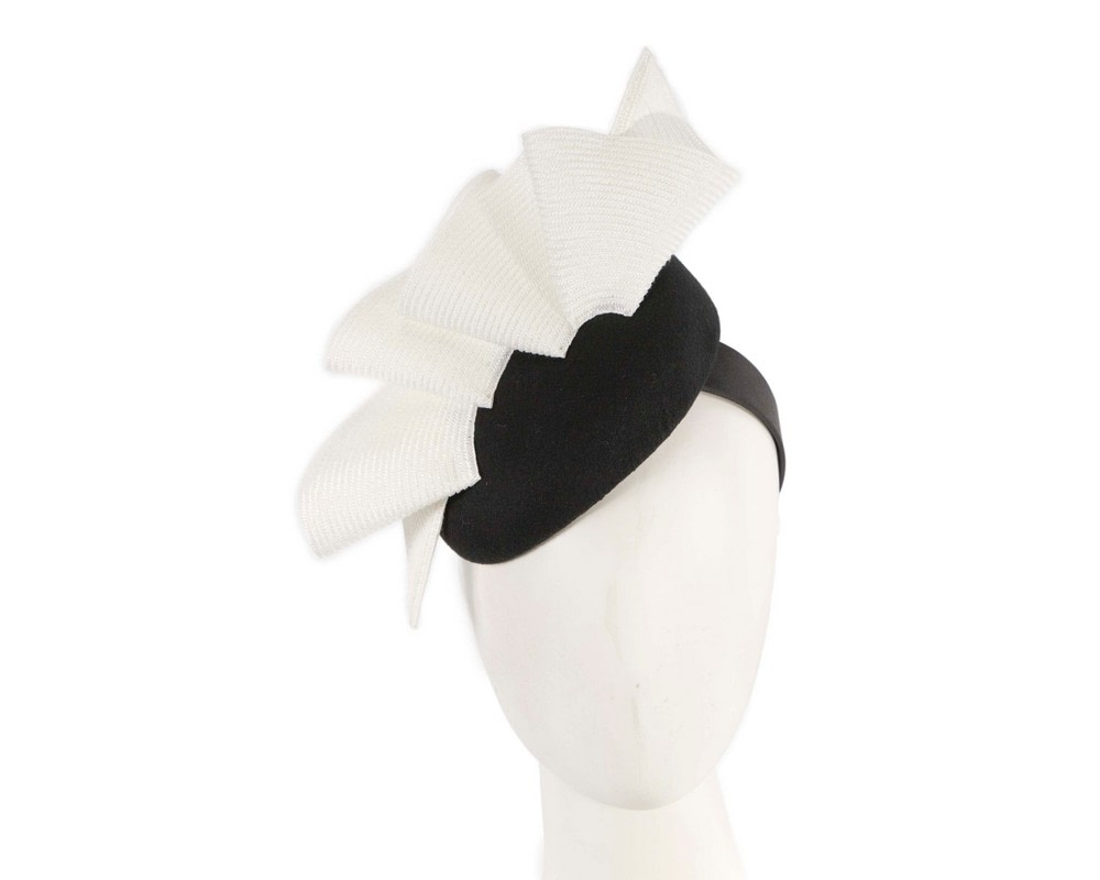 Black & white pillbox fascinator by Fillies Collection - Hats From OZ UK