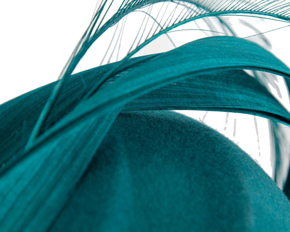 Teal winter felt beret by Fillies Collection - Hats From OZ UK Teal winter felt beret by Fillies Collection - Image 5