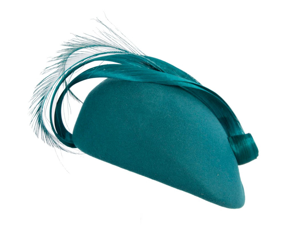 Teal winter felt beret by Fillies Collection - Hats From OZ UK Teal winter felt beret by Fillies Collection - Image 3