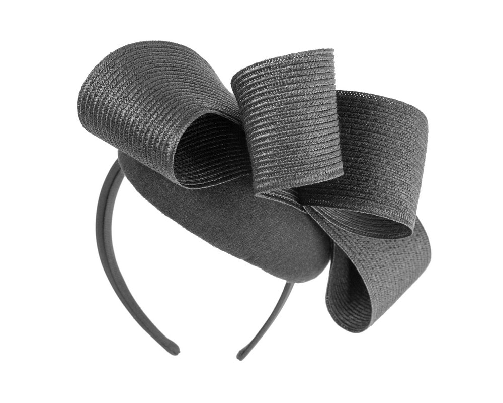 Black pillbox winter fascinator by Fillies Collection - Hats From OZ UK Black pillbox winter fascinator by Fillies Collection - Image 6