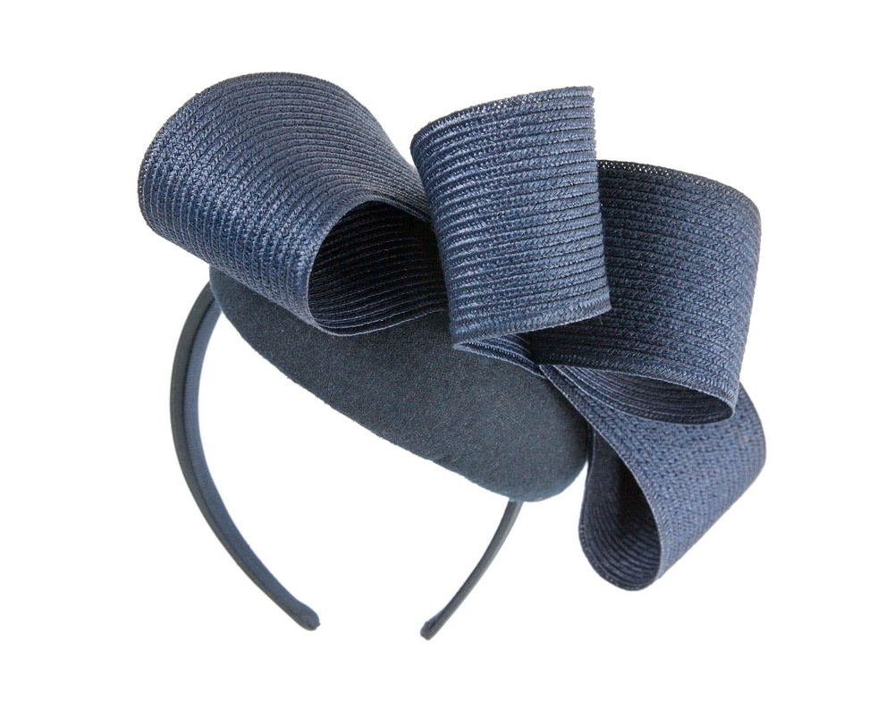 Navy pillbox winter fascinator by Fillies Collection - Hats From OZ UK Navy pillbox winter fascinator by Fillies Collection - Image 6